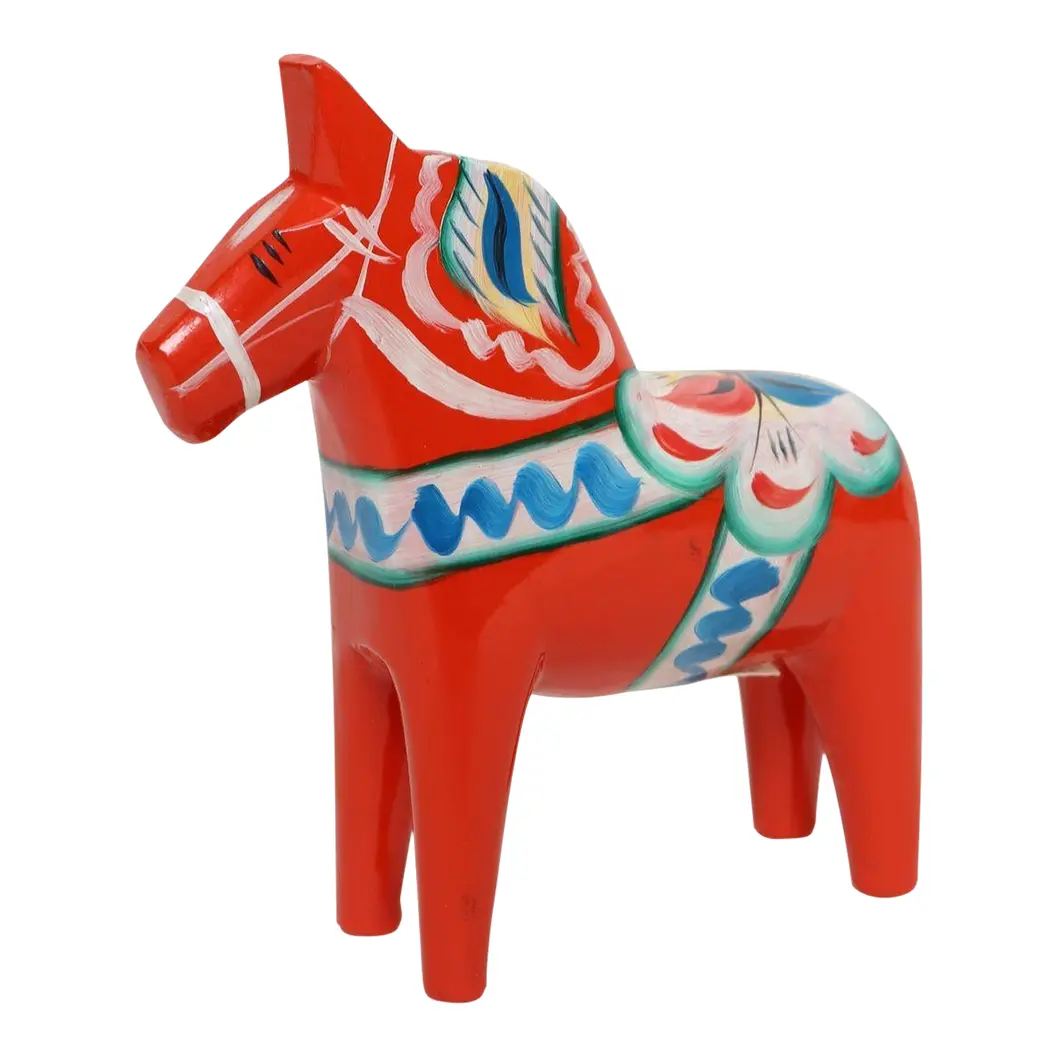 1 Diminutive Scandinavian Modern Hand-Painted Dala Horse from Färnäs Sweden - Image 1