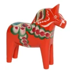Mid-Century Scandinavian Modern Hand-Painted Dala Horse From Färnäs Sweden