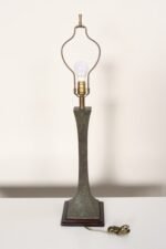 Vintage Verdigris Bronze Columnar Table Lamp by Stewart Ross James for Hansen - Image 4