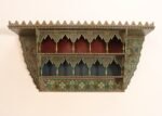 Vintage Moroccan Hand Painted Wall Mounted Three Tiered Spice Shelf / Bracket - Image 5