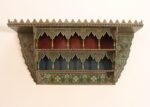 Vintage Moroccan Hand Painted Wall Mounted Three Tiered Spice Shelf / Bracket - Image 5