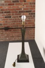 Vintage Verdigris Bronze Columnar Table Lamp by Stewart Ross James for Hansen - Image 7