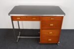 Bauhaus Desk in Beech, Black Laminate, and Bakelite with Tubular Steel Base - Image 2