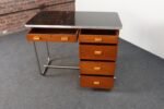 Bauhaus Desk in Beech, Black Laminate, and Bakelite with Tubular Steel Base - Image 13