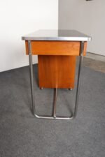 Bauhaus Desk in Beech, Black Laminate, and Bakelite with Tubular Steel Base - Image 15