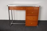 Bauhaus Desk in Beech, Black Laminate, and Bakelite with Tubular Steel Base - Image 3