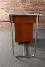 Bauhaus Desk in Beech, Black Laminate, and Bakelite with Tubular Steel Base - Image 16