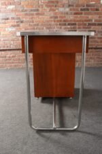Bauhaus Desk in Beech, Black Laminate, and Bakelite with Tubular Steel Base - Image 16