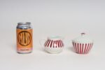 Swedish Ceramic Red Stripe Sugar and Creamer by Karin Björquist for Gustavsberg - Image 10