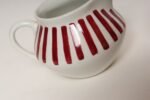 Swedish Ceramic Red Stripe Sugar and Creamer by Karin Björquist for Gustavsberg - Image 11