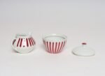 Swedish Ceramic Red Stripe Sugar and Creamer by Karin Björquist for Gustavsberg - Image 7