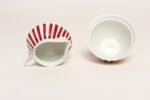 Swedish Ceramic Red Stripe Sugar and Creamer by Karin Björquist for Gustavsberg - Image 4