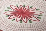 Scandinavian Geometric and Floral Hand-Painted Fajance Platter by Elle Norway - Image 9