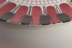 Scandinavian Geometric and Floral Hand-Painted Fajance Platter by Elle Norway - Image 12
