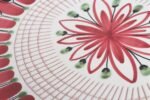 Scandinavian Geometric and Floral Hand-Painted Fajance Platter by Elle Norway - Image 10