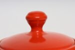 Vintage Czech Bohemian Orange Art Pottery Ribbed Lidded Canister by Erphila - Image 13