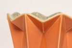 Vintage "Prismatique" Orange and Green Vase by Belle Kogan for Red Wing Pottery - Image 8
