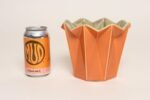 Vintage "Prismatique" Orange and Green Vase by Belle Kogan for Red Wing Pottery - Image 6