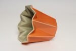 Vintage "Prismatique" Orange and Green Vase by Belle Kogan for Red Wing Pottery - Image 4