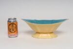 Art Deco Matte Yellow and Glossy Blue Ceramic Console Bowl by Cowan Pottery - Image 10