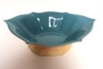 Art Deco Matte Yellow and Glossy Blue Ceramic Console Bowl by Cowan Pottery - Image 3