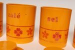 Vintage French Orange Melamine Ten Piece Canister / Spice Set by Sitap - Image 25
