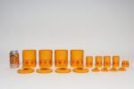 Vintage French Orange Melamine Ten Piece Canister / Spice Set by Sitap - Image 4