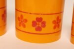 Vintage French Orange Melamine Ten Piece Canister / Spice Set by Sitap - Image 14