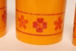 Vintage French Orange Melamine Ten Piece Canister / Spice Set by Sitap - Image 14