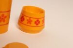 Vintage French Orange Melamine Ten Piece Canister / Spice Set by Sitap - Image 8