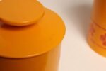 Vintage French Orange Melamine Ten Piece Canister / Spice Set by Sitap - Image 9