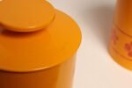Vintage French Orange Melamine Ten Piece Canister / Spice Set by Sitap - Image 9