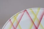 Vintage German Ceramic Cake or Pie Plate / Round Trivet With Diamond Argyle / Lattice Pattern - Image 9