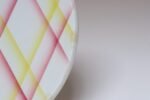 Vintage German Ceramic Cake or Pie Plate / Round Trivet With Diamond Argyle / Lattice Pattern - Image 10