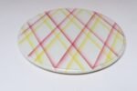 Vintage German Ceramic Cake or Pie Plate / Round Trivet With Diamond Argyle / Lattice Pattern - Image 5