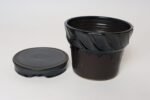 Vintage Matte Brown and Slate Glaze Ceramic Planter with Stand by Deanna Nichols - Image 5
