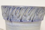 Vintage Periwinkle Incised Studio Ceramic Planter with Saucer by Deanna Nichols - Image 13
