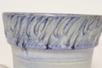 Vintage Periwinkle Incised Studio Ceramic Planter with Saucer by Deanna Nichols - Image 13