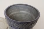 Vintage Periwinkle Incised Studio Ceramic Planter with Saucer by Deanna Nichols - Image 14