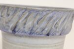 Vintage Periwinkle Incised Studio Ceramic Planter with Saucer by Deanna Nichols - Image 11