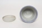 Vintage Periwinkle Incised Studio Ceramic Planter with Saucer by Deanna Nichols - Image 7