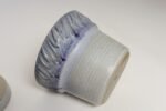 Vintage Periwinkle Incised Studio Ceramic Planter with Saucer by Deanna Nichols - Image 9