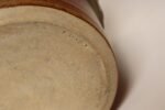 Vintage Crimson Incised Ceramic Planter with Saucer / Stand by Deanna Nichols - Image 28