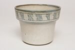 Vintage Green, Blue, and Beige Sgraffito Ceramic Planter by Deanna Nichols - Image 2