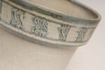 Vintage Green, Blue, and Beige Sgraffito Ceramic Planter by Deanna Nichols - Image 10