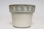 Vintage Green, Blue, and Beige Sgraffito Ceramic Planter by Deanna Nichols - Image 4