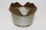 Vintage Brown and Pale Gray Studio Pottery Square Planter by Deanna Nichols - Image 2