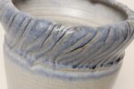 Vintage Navy and Pale Blue Incised Studio Ceramic Planter by Deanna Nichols - Image 11