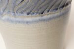 Vintage Navy and Pale Blue Incised Studio Ceramic Planter by Deanna Nichols - Image 12