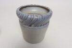 Vintage Navy and Pale Blue Incised Studio Ceramic Planter by Deanna Nichols - Image 4